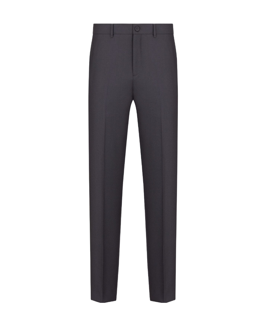 Dior Wool Button Casual Pants In Black