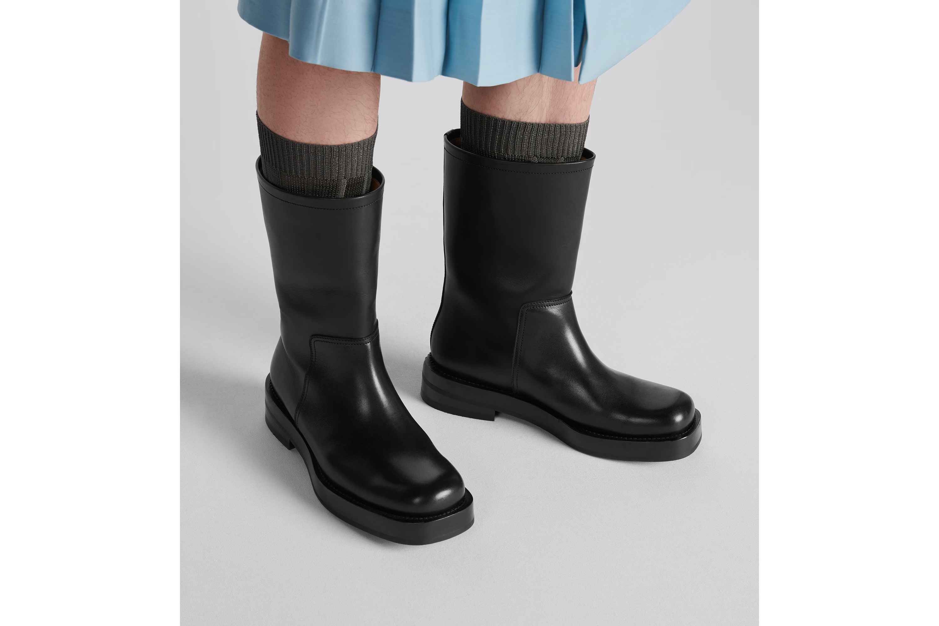 Dior Homme Carlo Square Toe Boots In Black