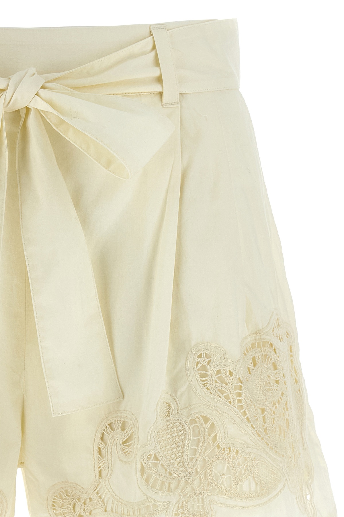 Twinset White Macram Shorts