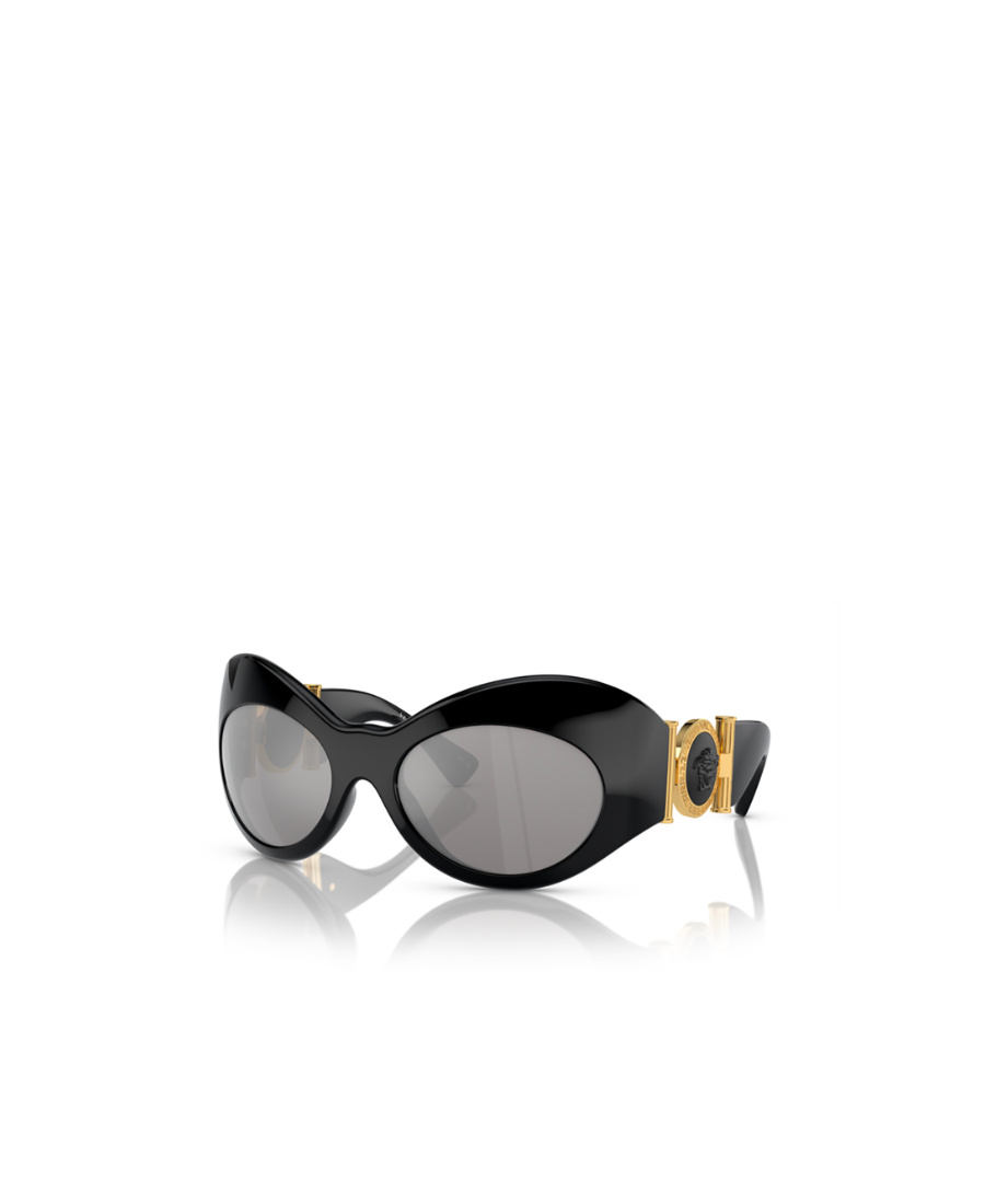 Versace Eyewear Irregular Frame Sunglasses In Gray