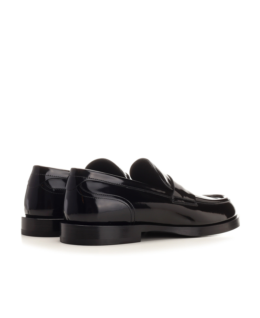 Dolce & Gabbana Polished Calfskin Loafers In Black