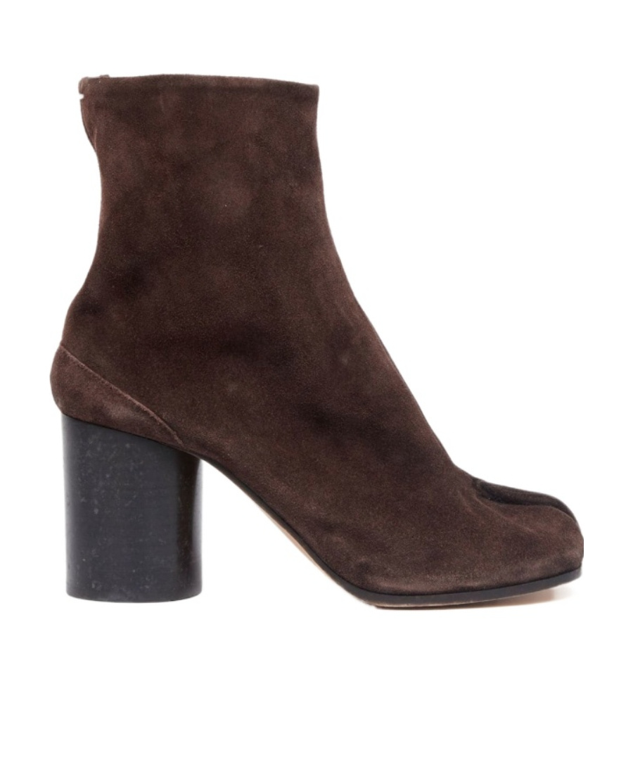 Shop Maison Margiela Tabi Ankle Boot In Brown