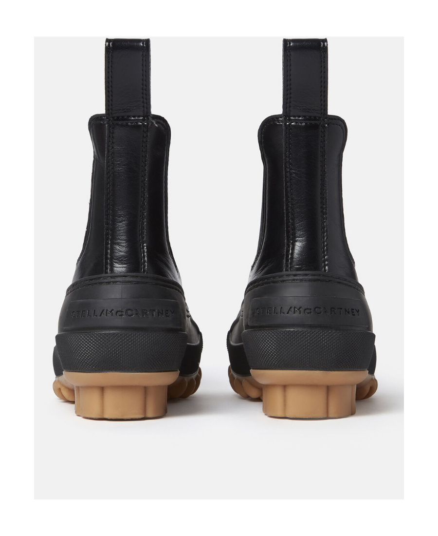 Stella Mccartney Faux Leather And Rubber Chelsea Boots In Black