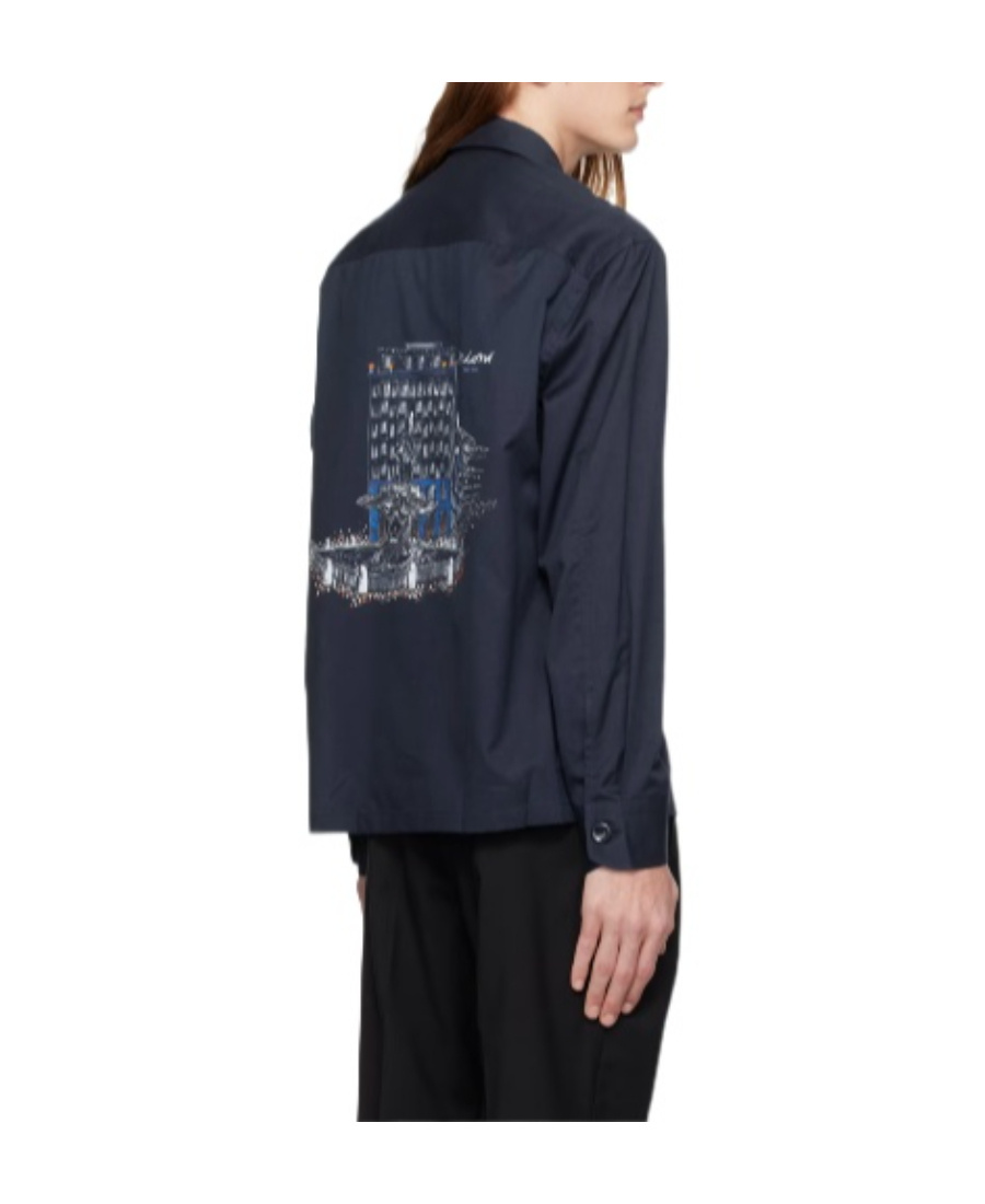 Brioni Cashmere Blended Long-sleeved Shirt In Black