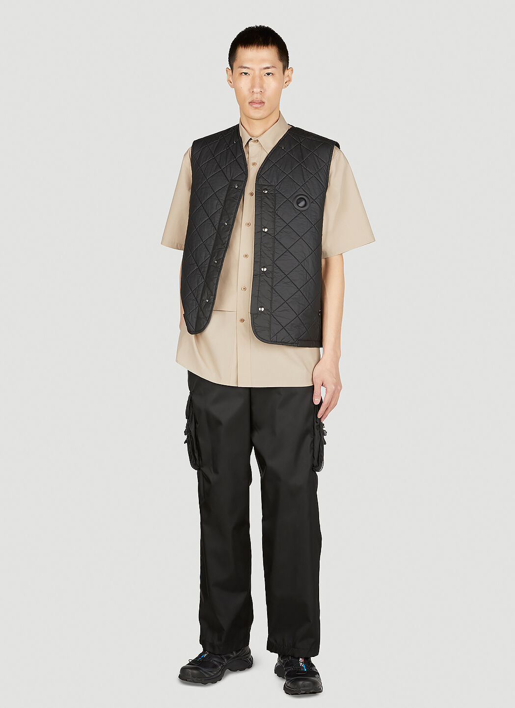 Craig Green Tyvek Gilet Jacket In Black