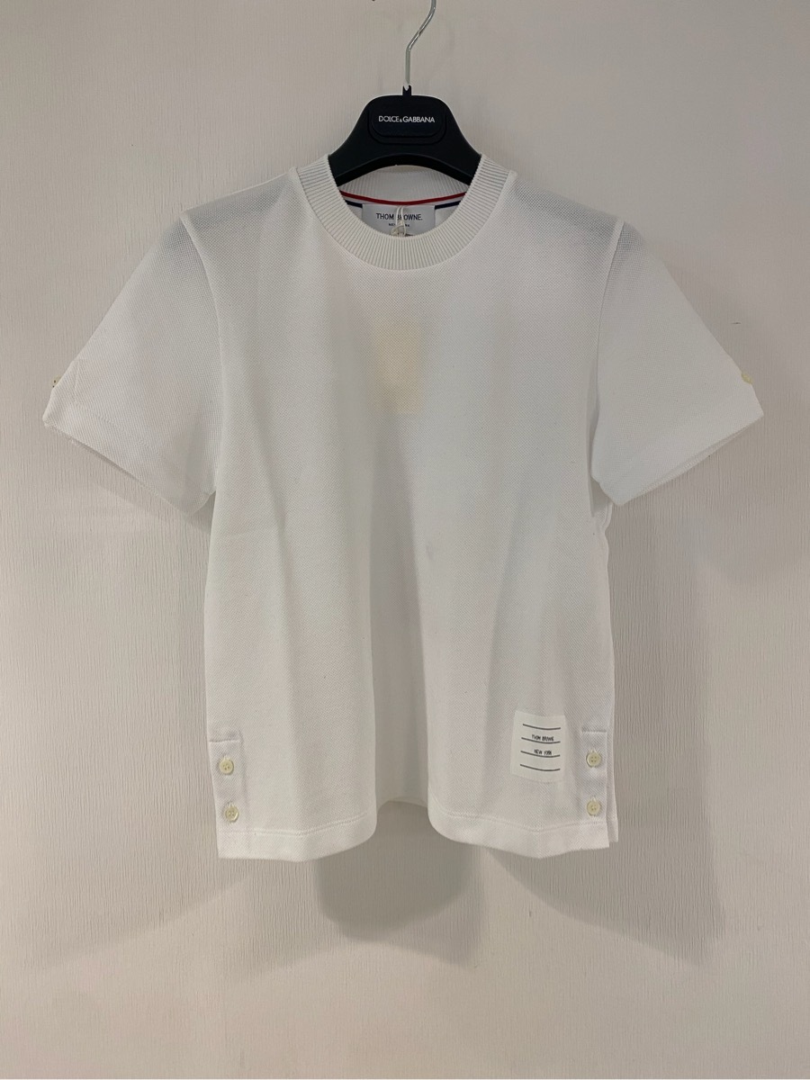 Thom Browne Sequin-embellished Cotton T-shirt In White