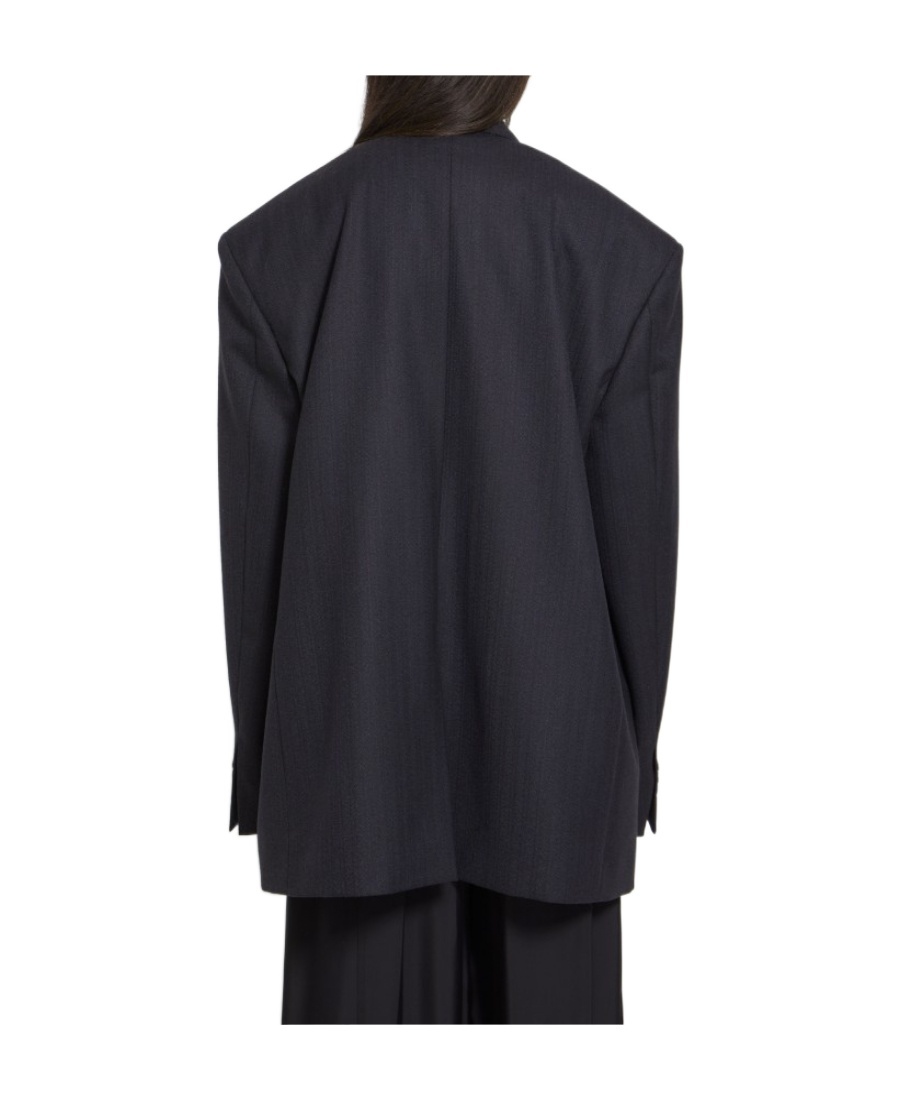 Balenciaga Standard Single-breasted Tailored Blazer In Black In Black