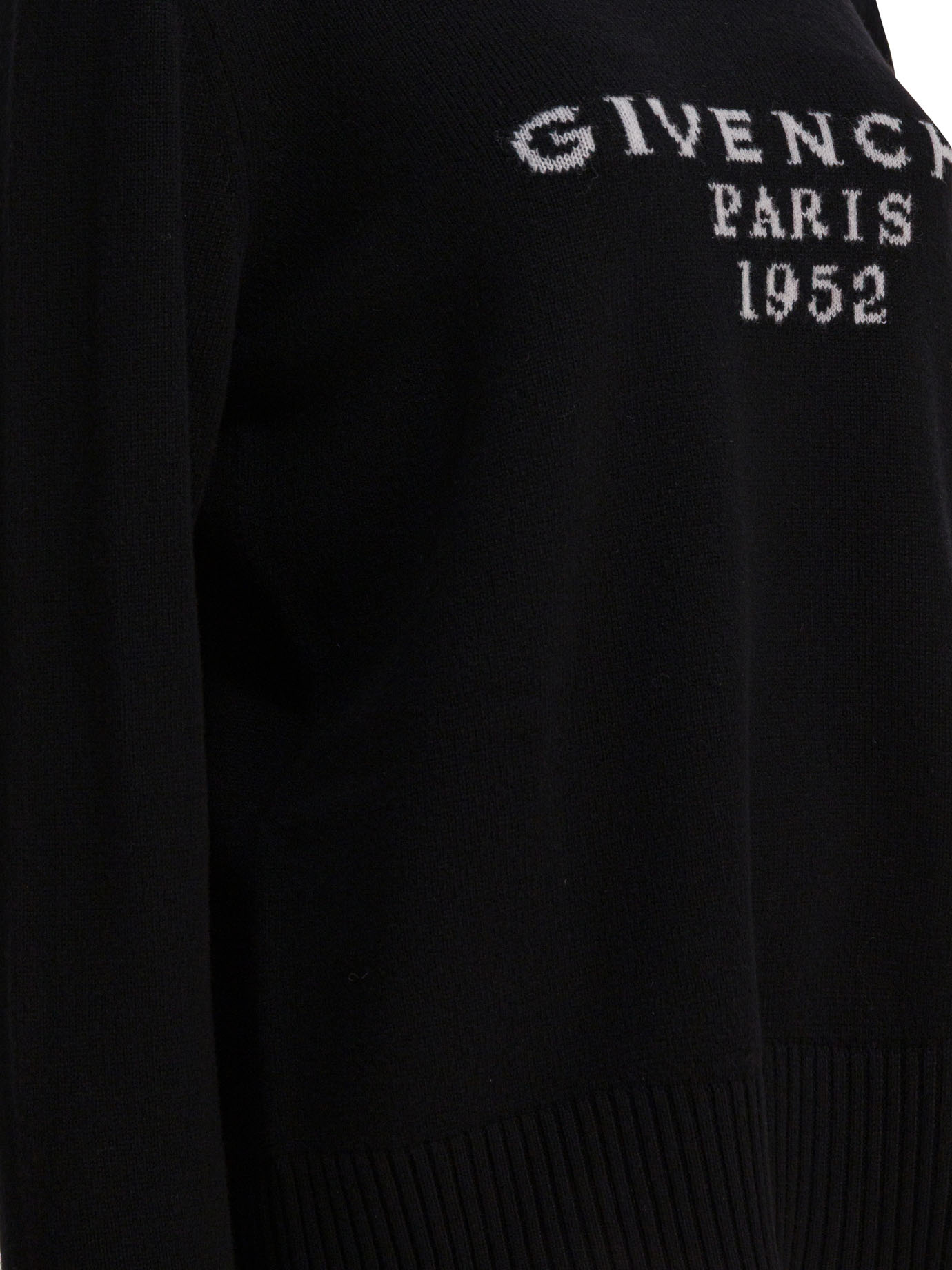 Givenchy Paris 1952 Turtleneck Knit Sweater In Black