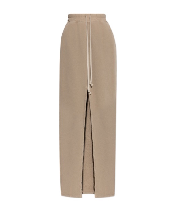Rick Owens Drkshdw Drawstring-waist Cotton Skirt In Neutral