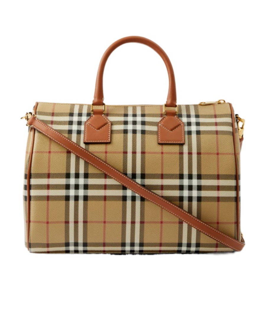 Burberry Women Printed Canvas Medium Check Handbag In Multi