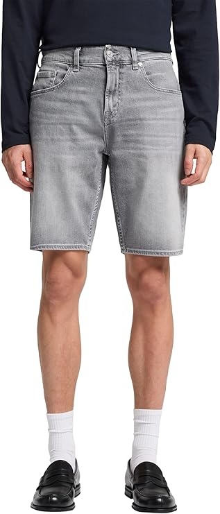 7 For All Mankind Heren Regular Shorts Spin In Gray