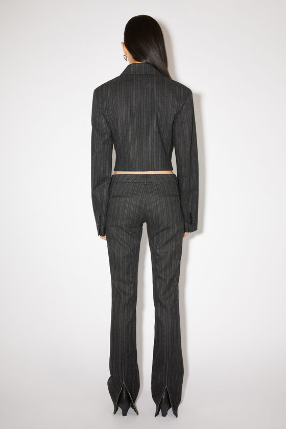 Acne Studios Zip-up Tailored Cropped Jacket In Black