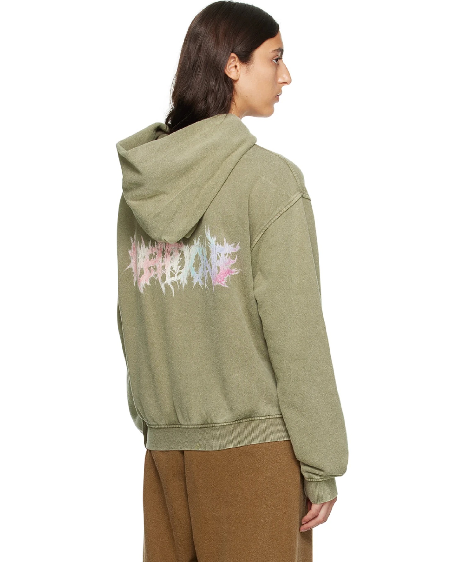 We11 Done Heart Hooded Sweater In Nude