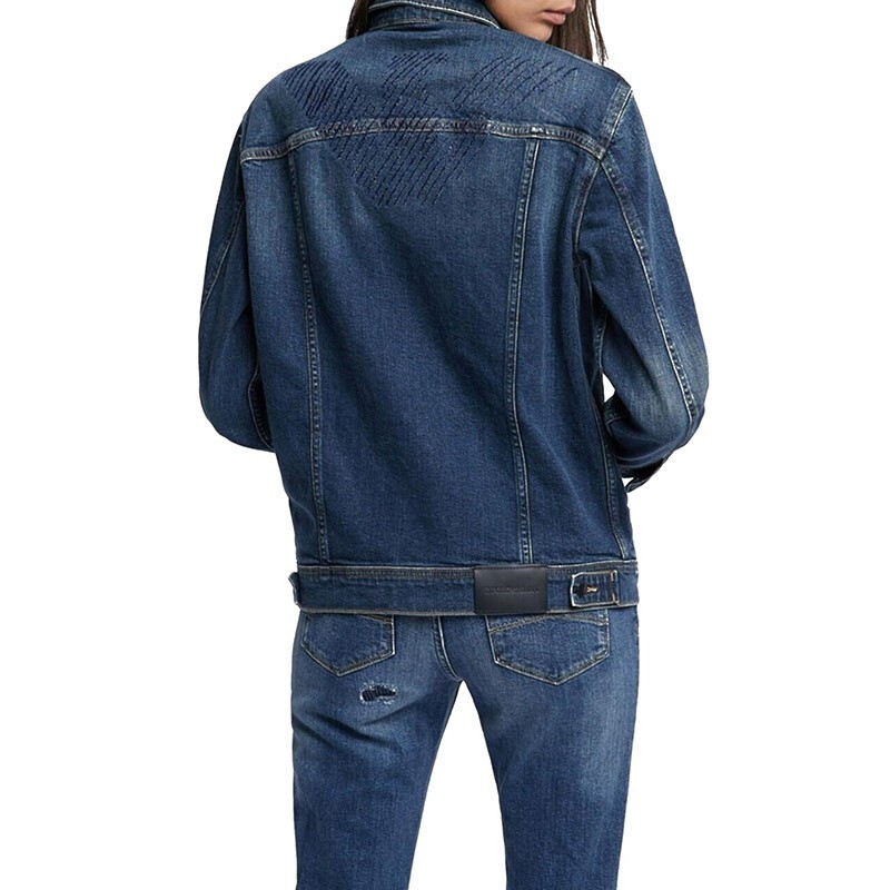 EMPORIO ARMANI LOGO DENIM JACKET