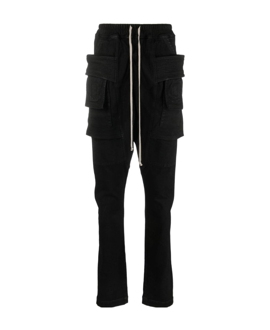 Shop Rick Owens Drkshdw Creatch Cotton-blend Cargo Trousers In Black