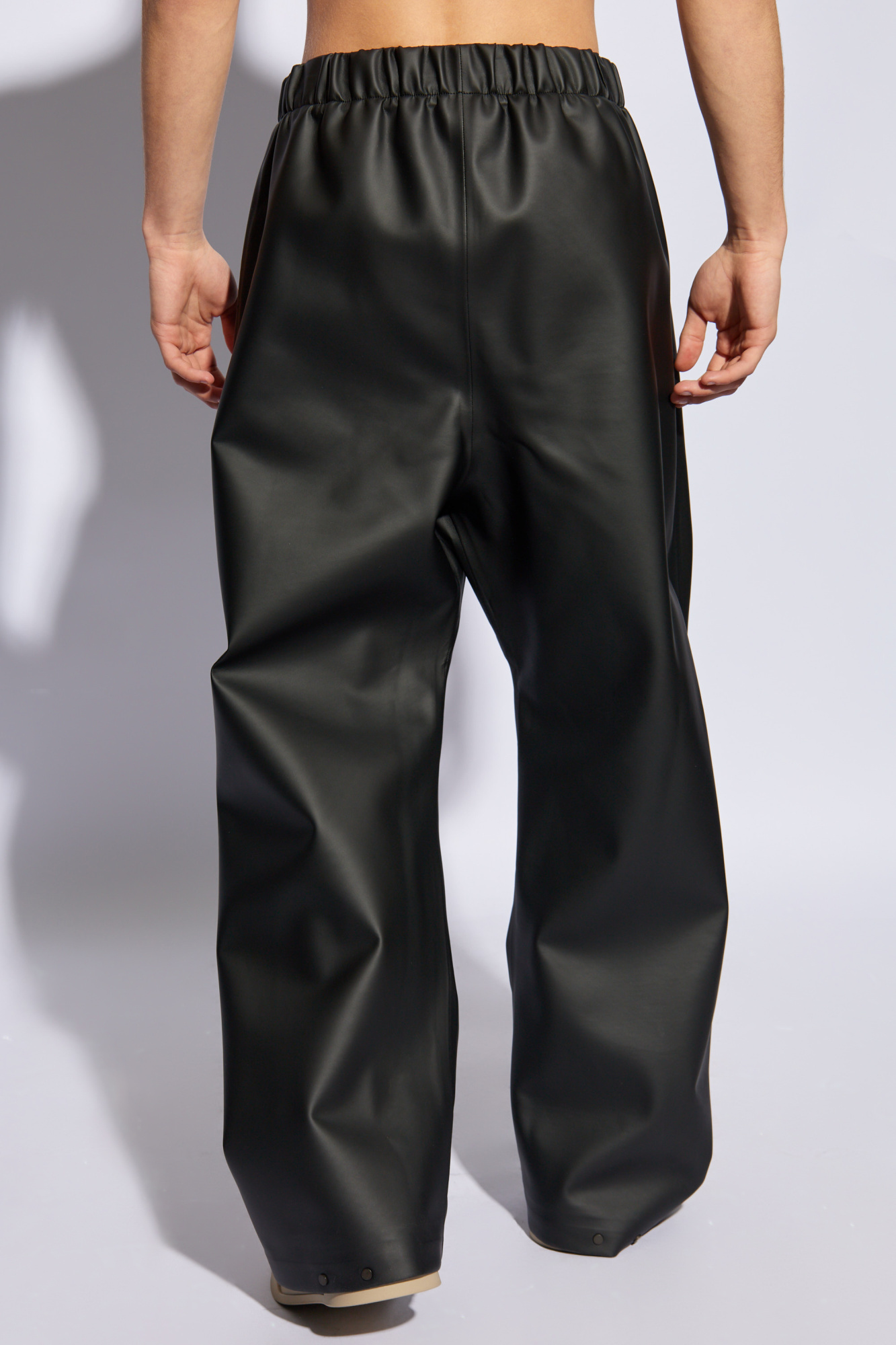 Fear Of God Pleated Wide-leg Trousers In Black