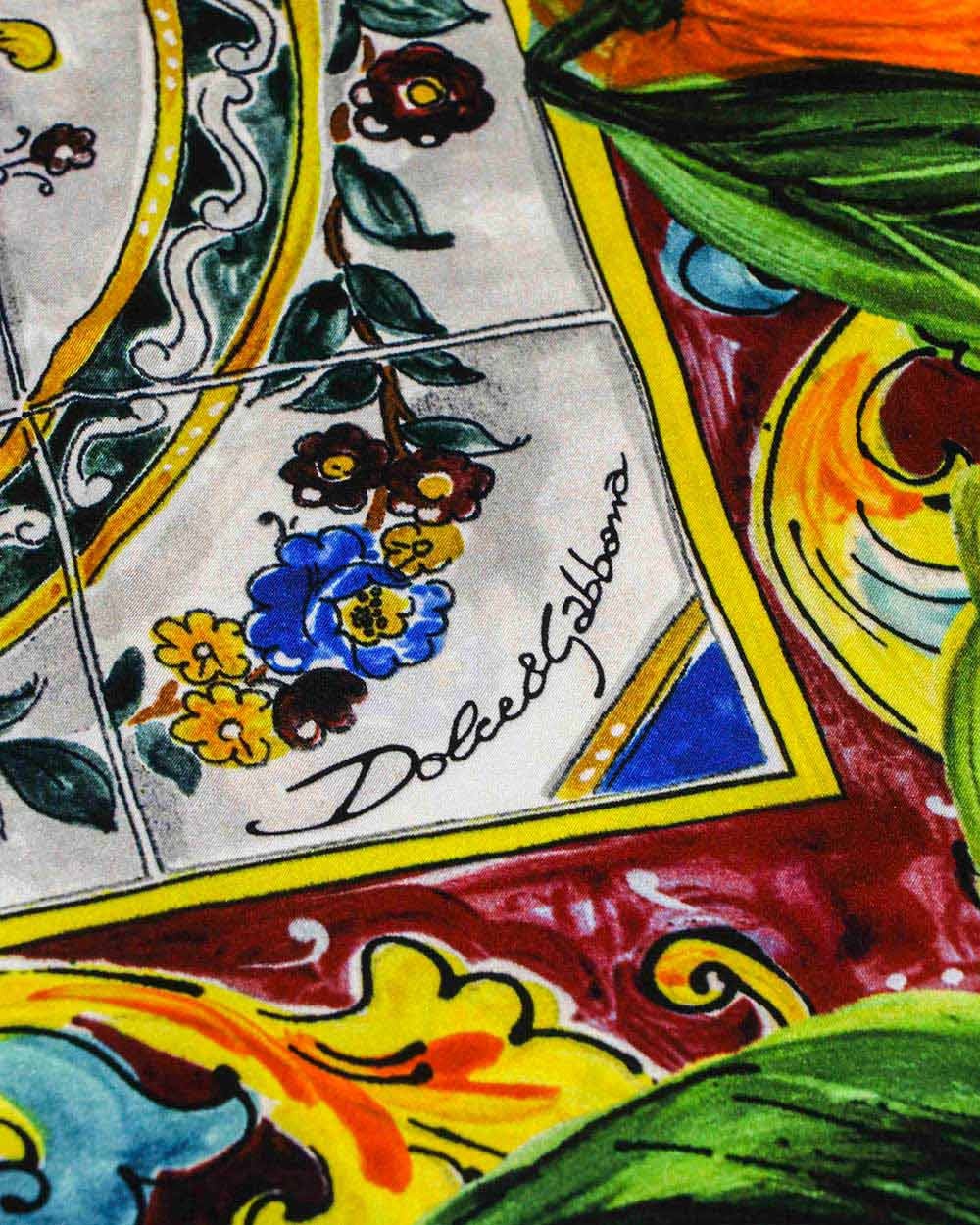 Dolce & Gabbana Printed Scarf In Multicolor
