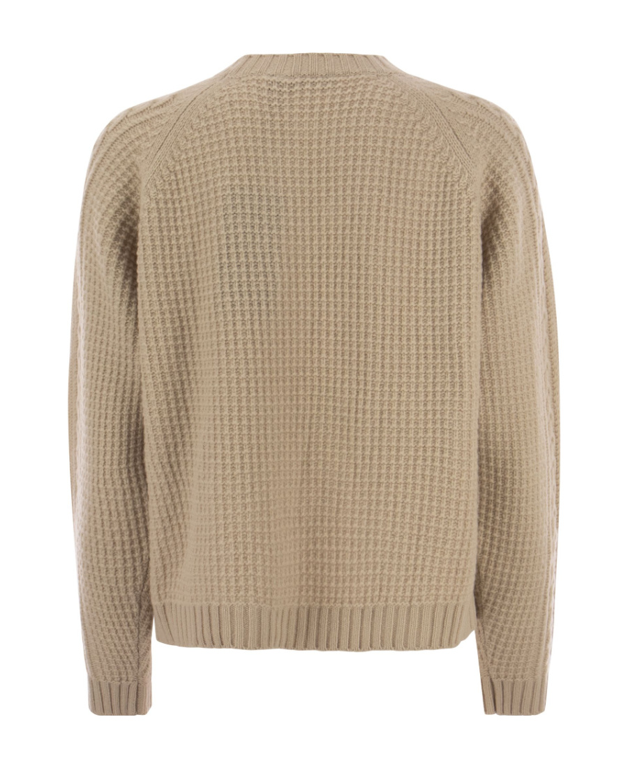 Weekend Max Mara Crewneck Knitted Jumper In Nude