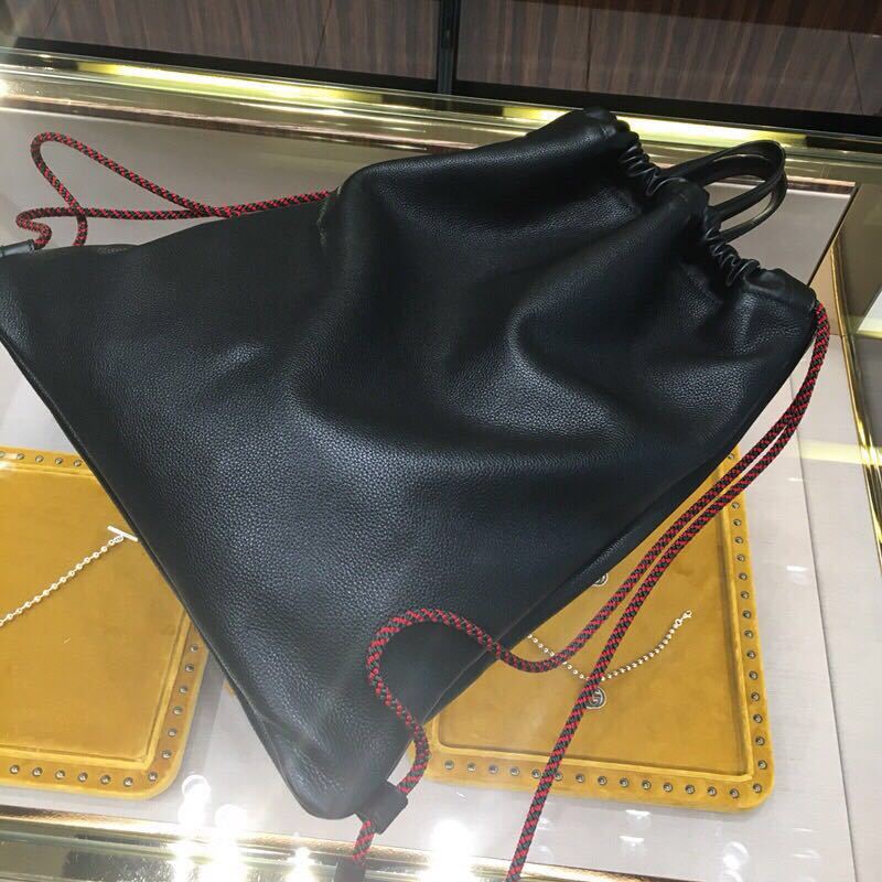 Gucci Logo Drawstring Backpack In Black