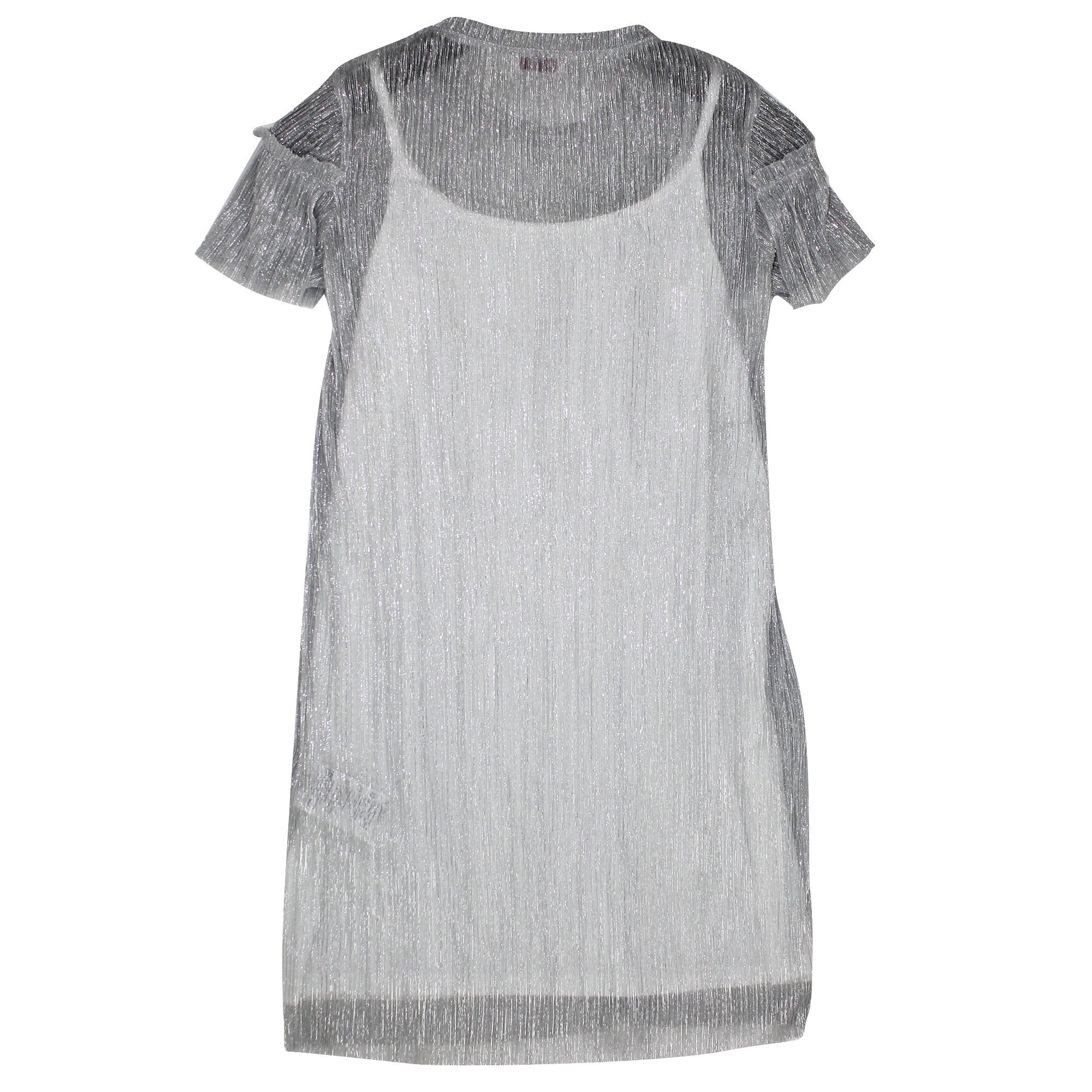 Pinko Abito Teen Argento In Lame In Gray