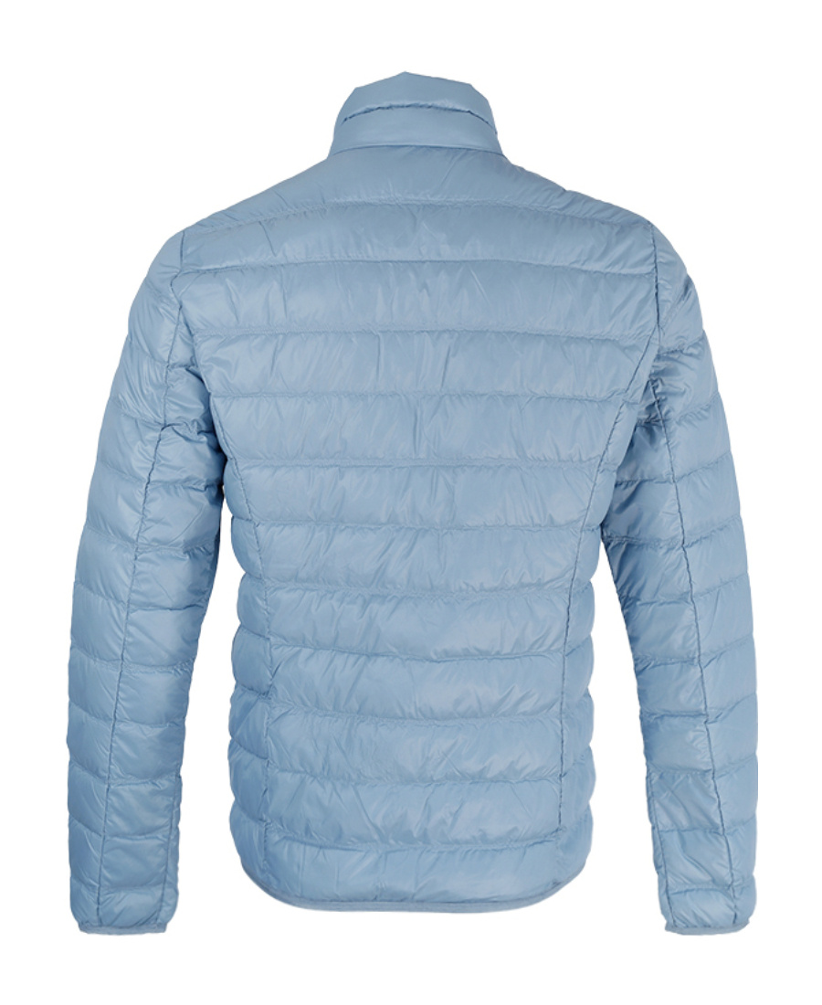 Ea7 Logo Details Down Jacket In Blue