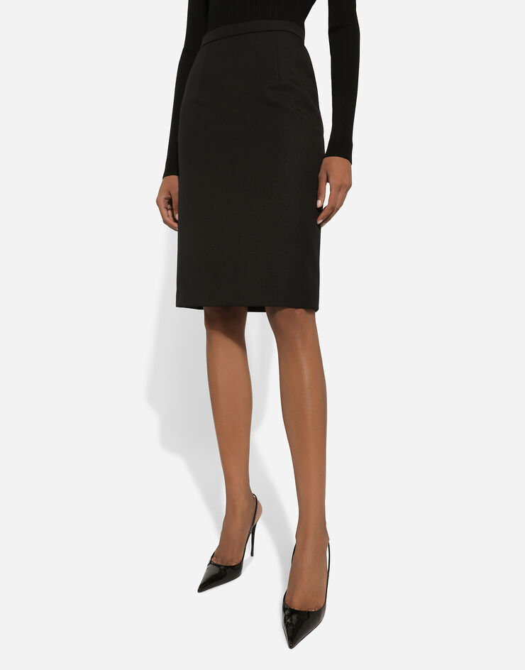 Dolce & Gabbana High-waist Pencil Miniskirt In Black