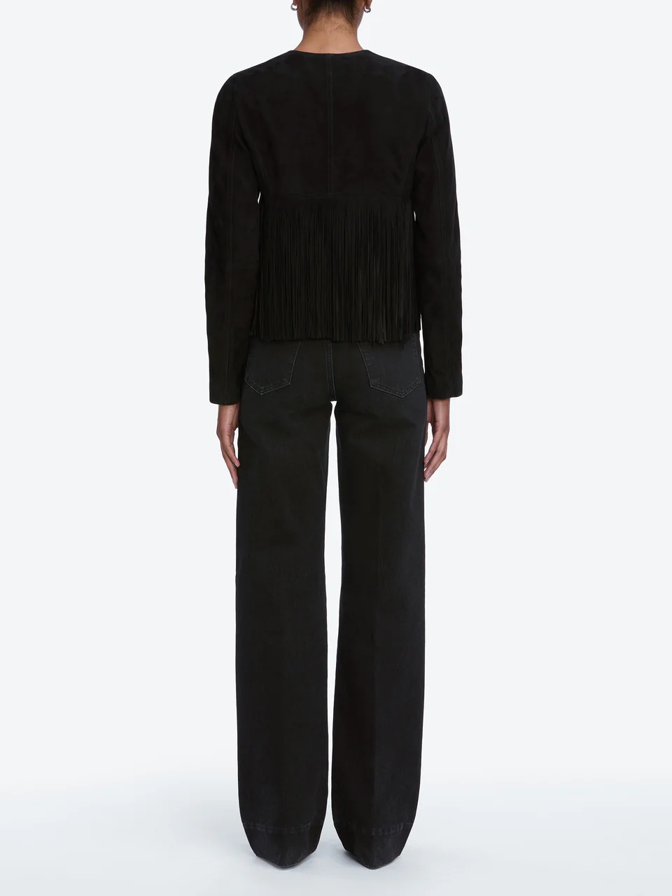 Frame High-waisted Wide-leg Jeans In Black
