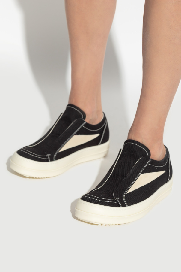 Rick Owens Drkshdw Low-top Slip-on Sneakers In Black