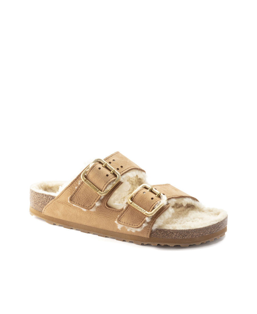 Birkenstock Double-button Slippers In Nude