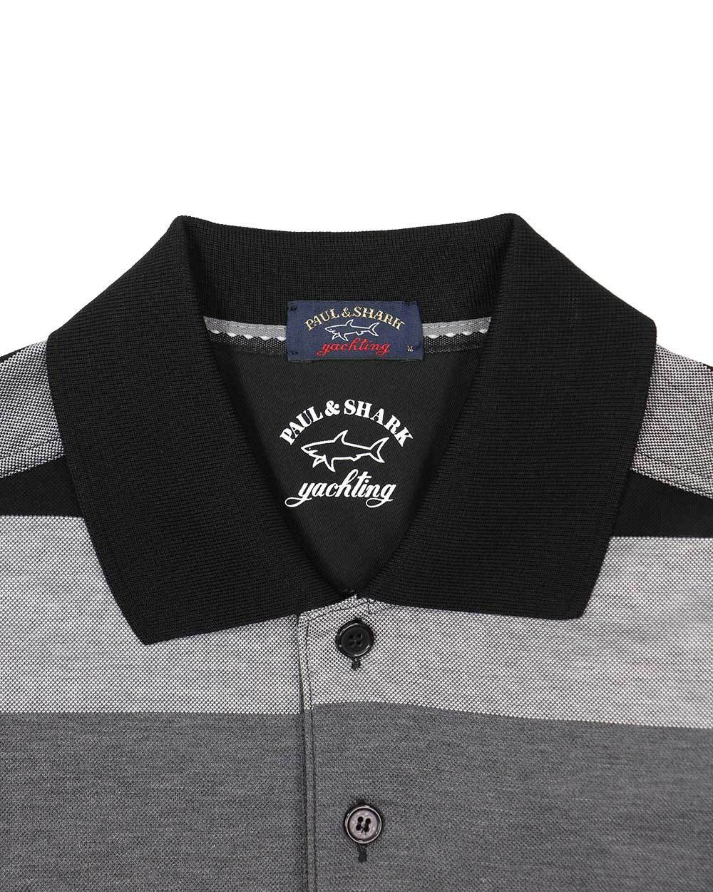 Paul & Shark Logo Embroidered Polo Shirt In Gray