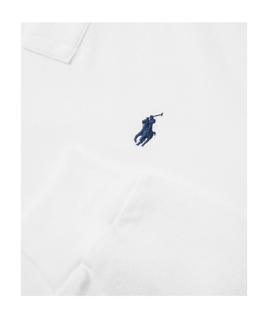 Polo Ralph Lauren White Polo With Classic Collar And Pony Embroidered On The Front In White