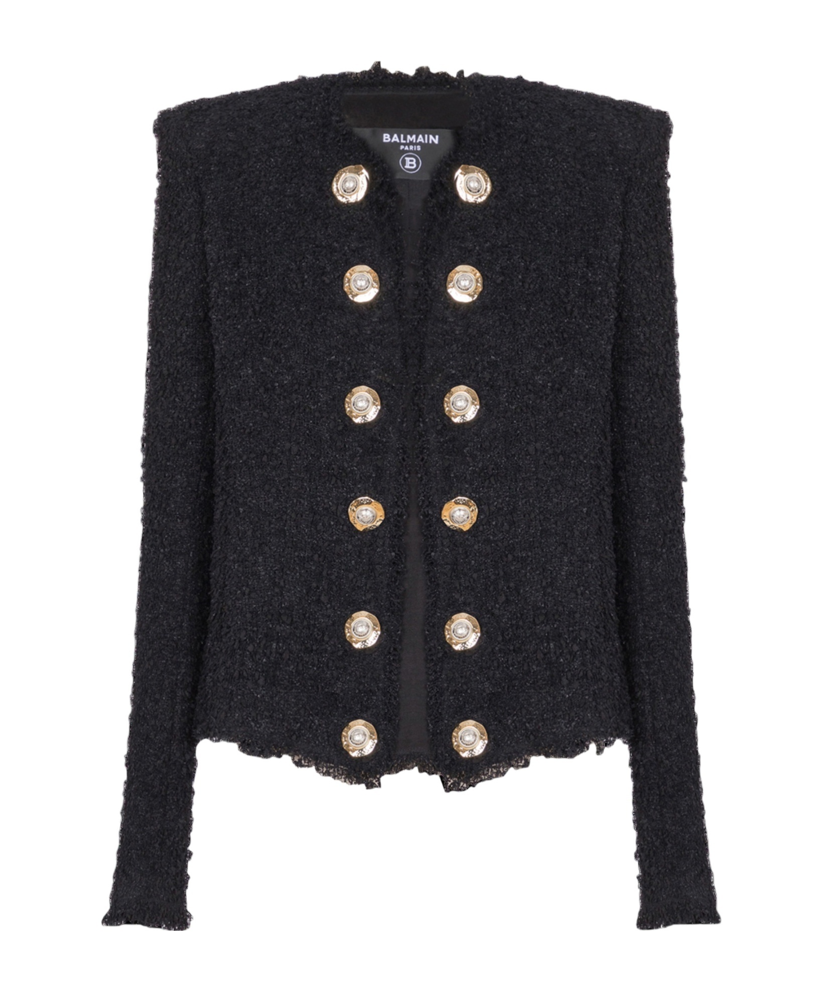 Shop Balmain Edge-to-edge Tweed Jacket