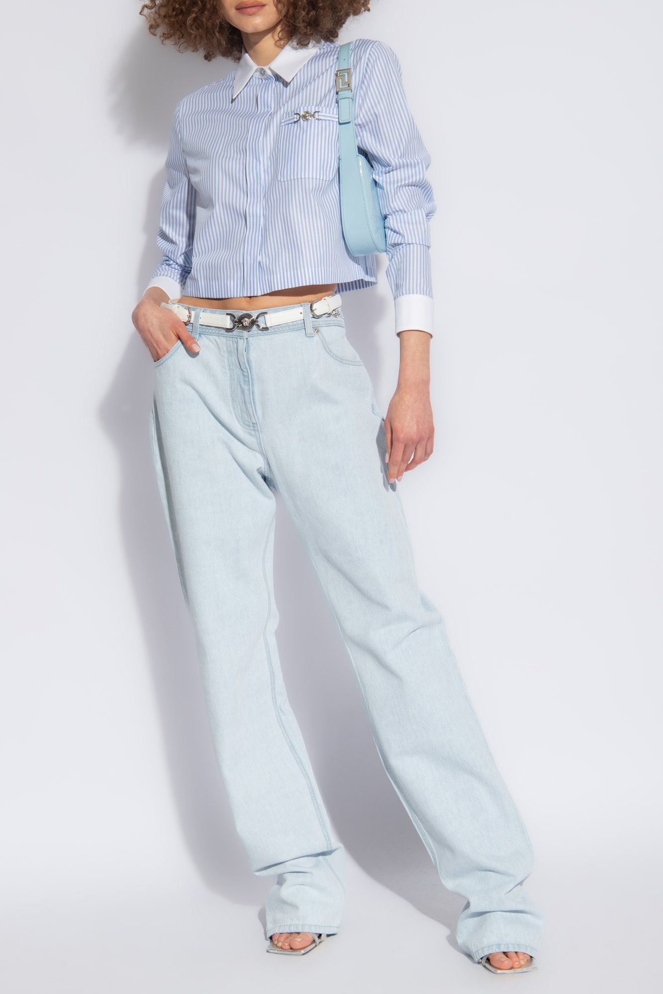Versace Medusa '95 Straight-leg Jeans In White