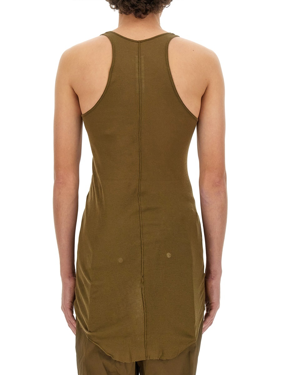 Rick Owens Organic Cotton Tank Top In Brown