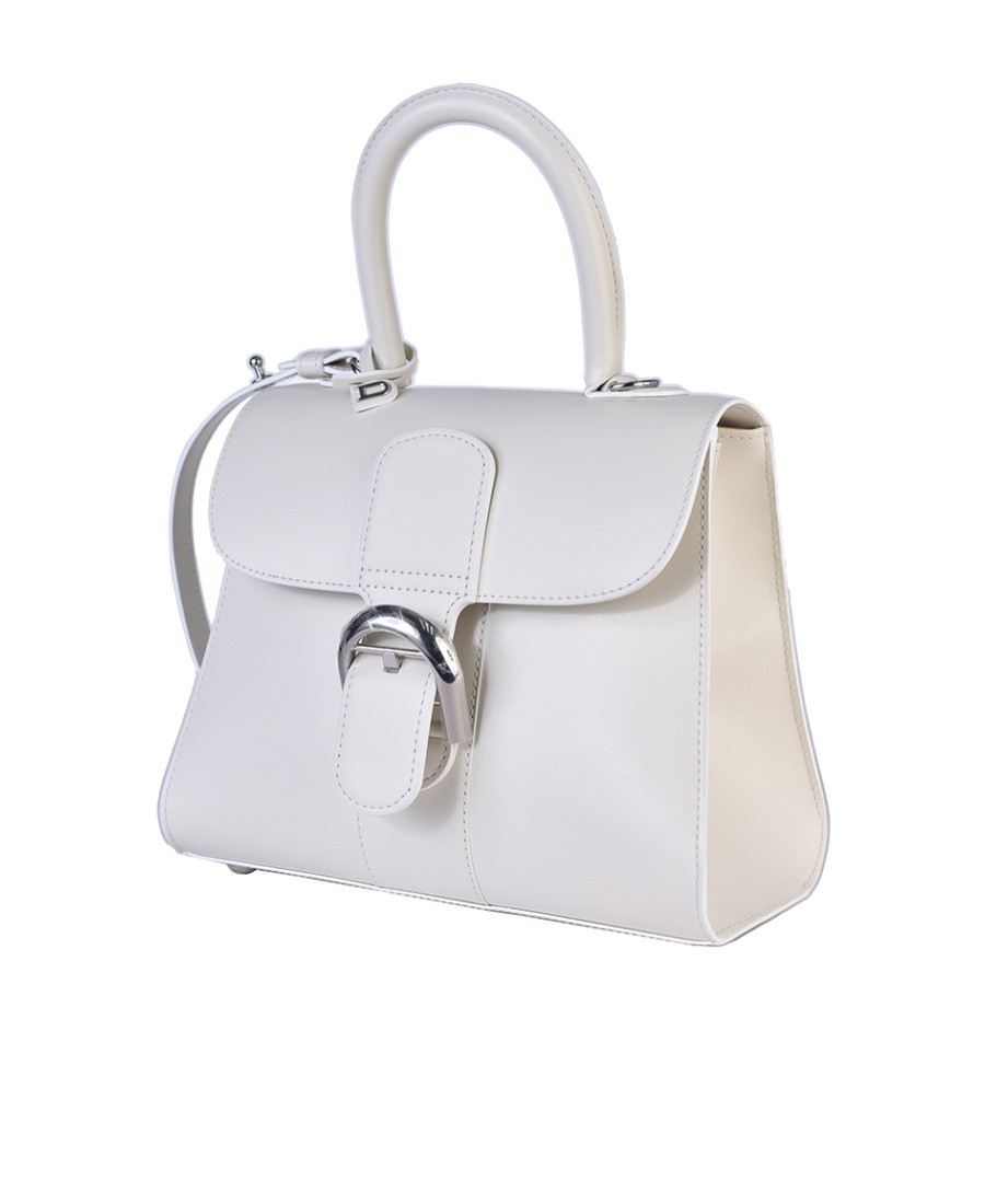Delvaux Brilliant Pm Clamshell Shoulder Bag In White