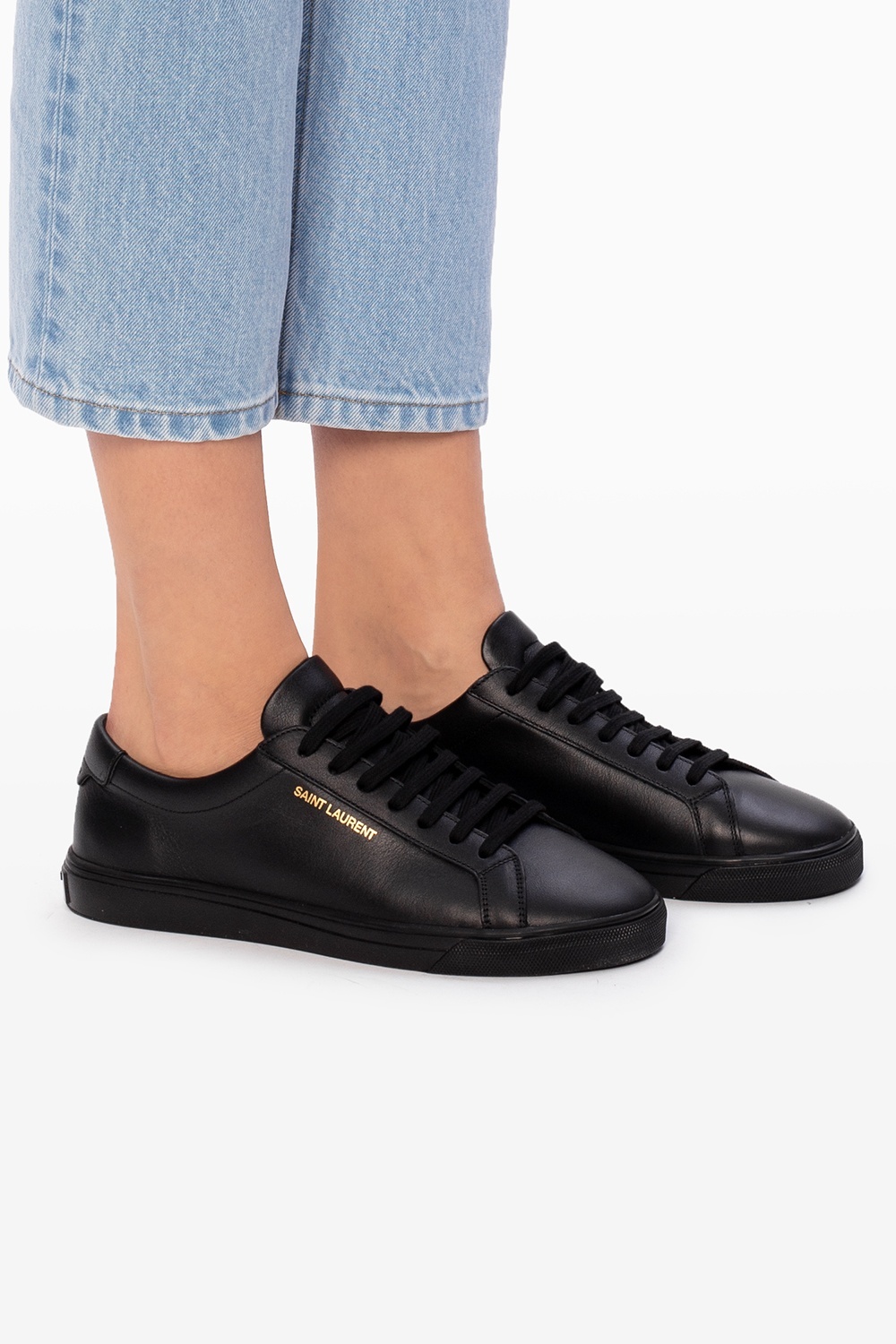 Saint Laurent Andy Low-top Sneakers In Black