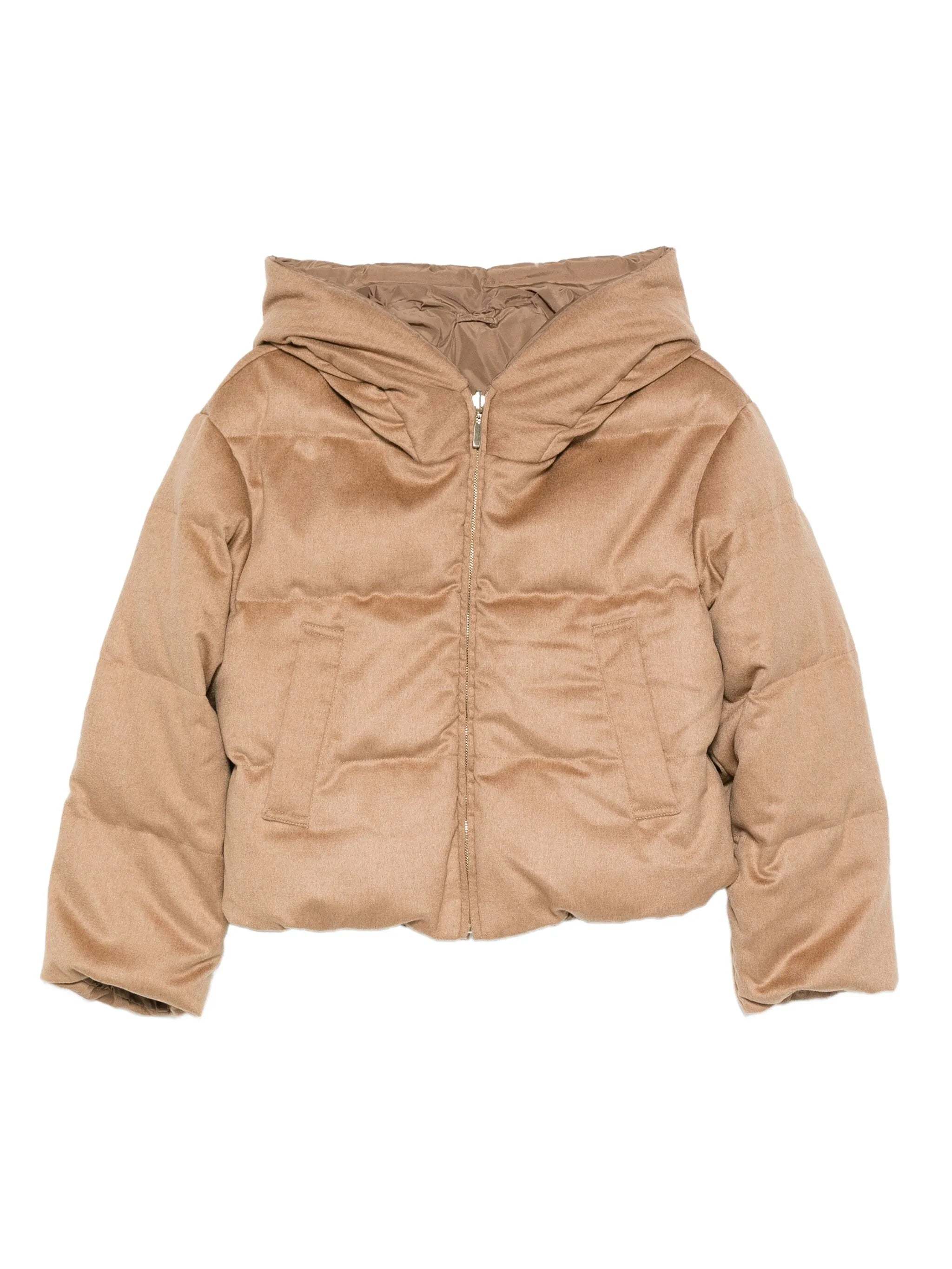 Max Mara Long-sleeved Cotton Jacket In Brown