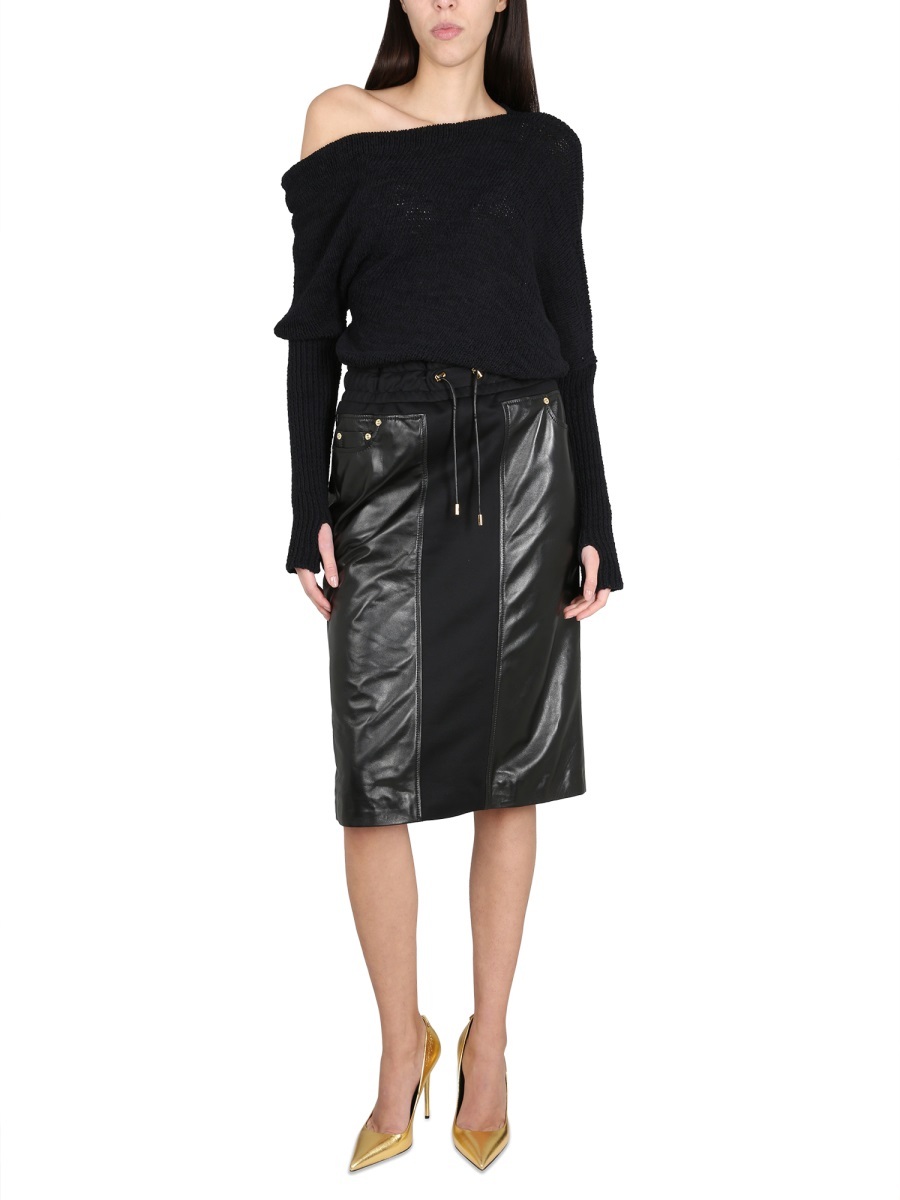 Tom Ford Silk Blend Skirt In Black