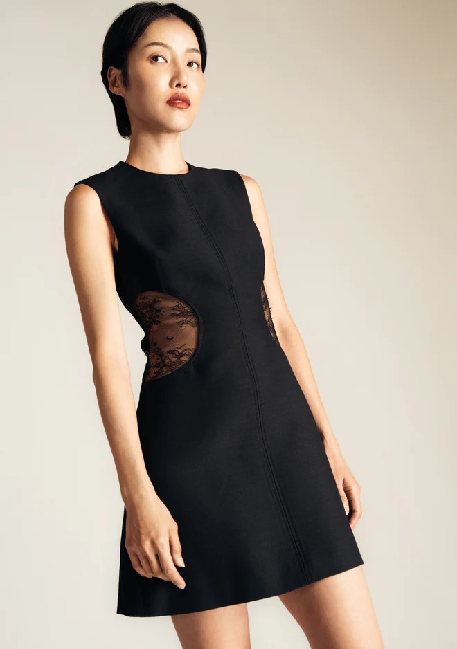 Valentino High-end Crepe Sleeveless Dress In Black