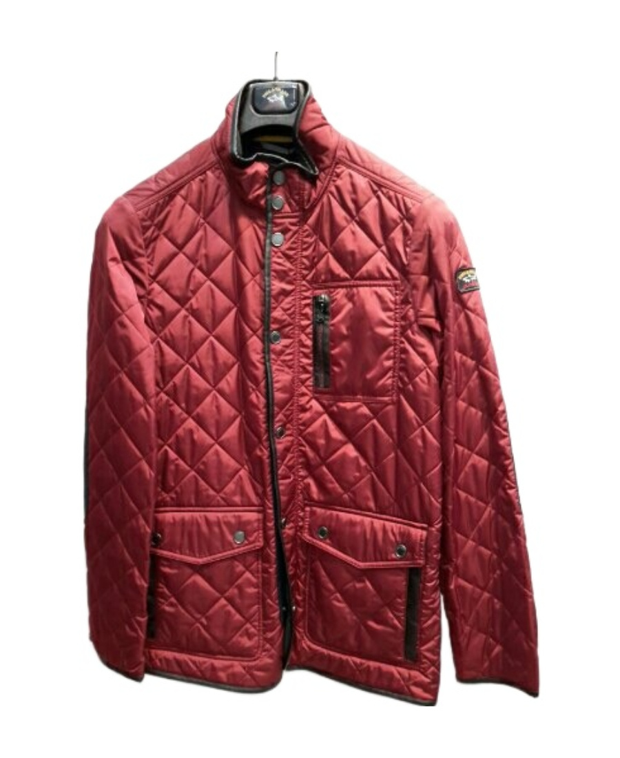 Paul & Shark High-necked Quilted Casual Jacket In Red