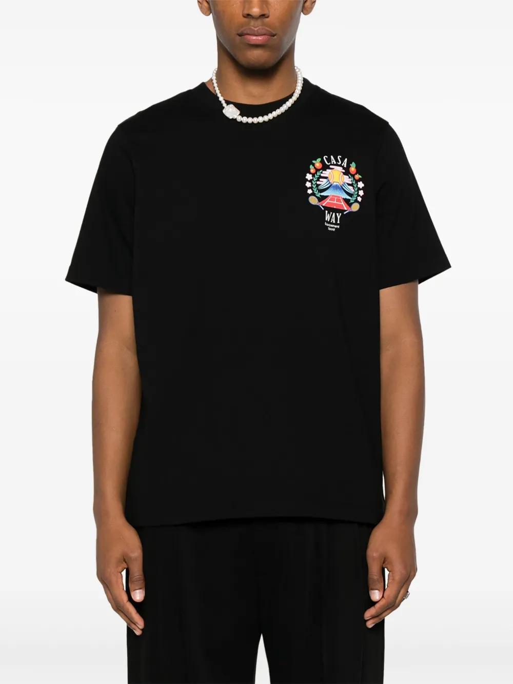 Casablanca Casa Way Mountain Tshirt In Black