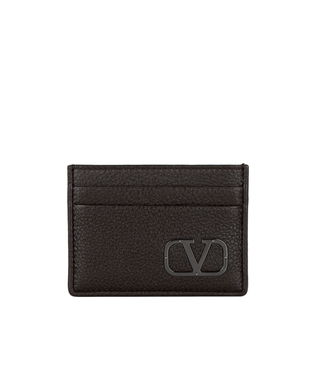 Valentino Logo Card Bag In Brown