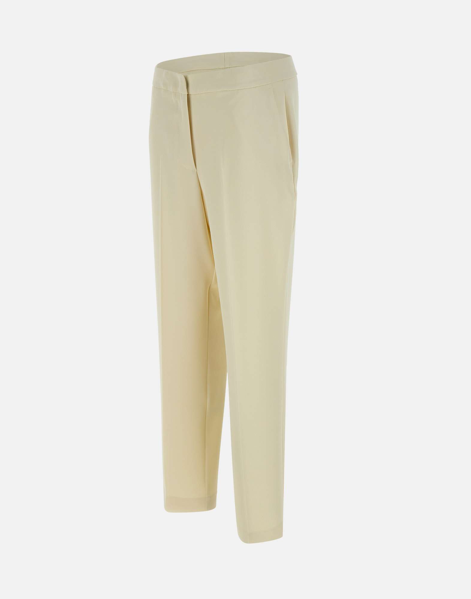 Kaos High-waisted Tapered Trousers In Neutral