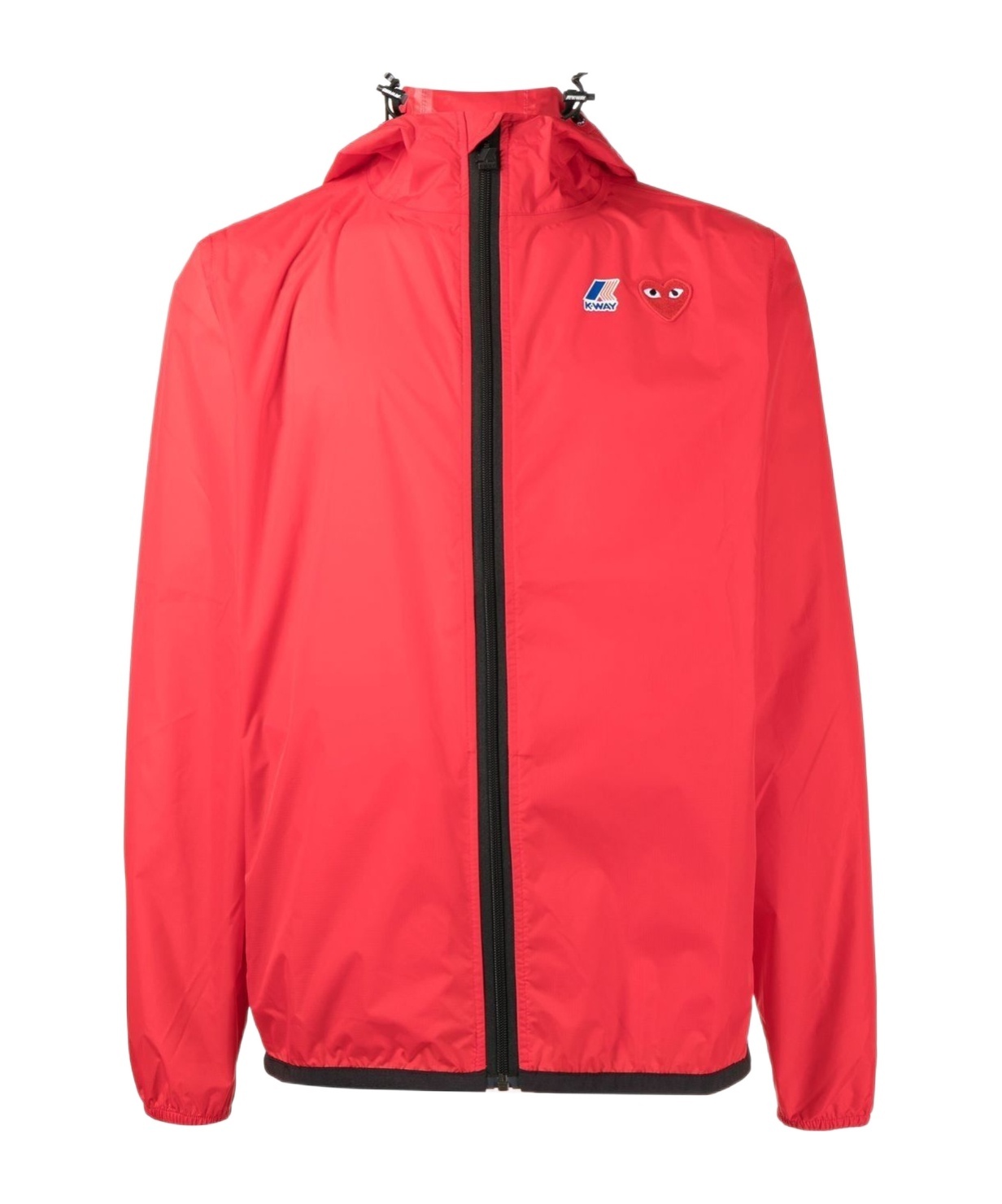 Comme Des Garçons Hooded Jacket Zip Pockets In Red