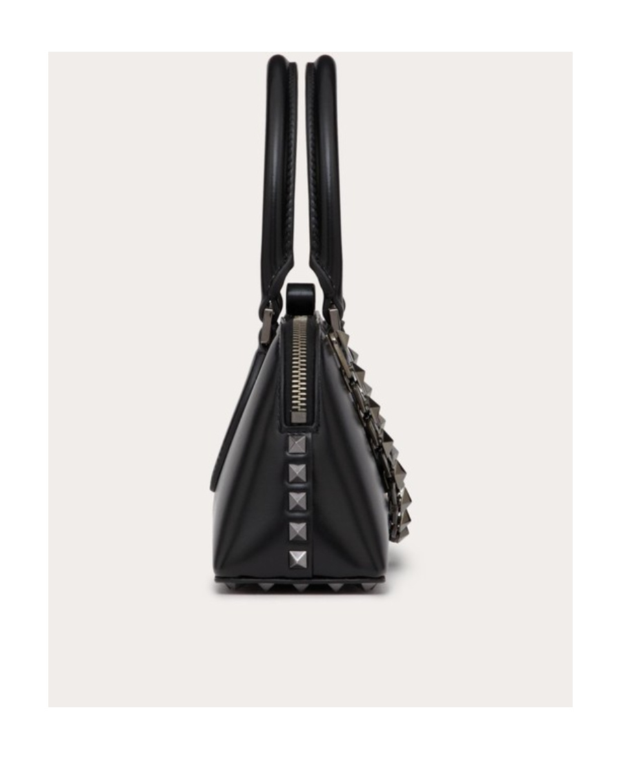 Valentino Rockstud East-west Leather Tote Bag In Black