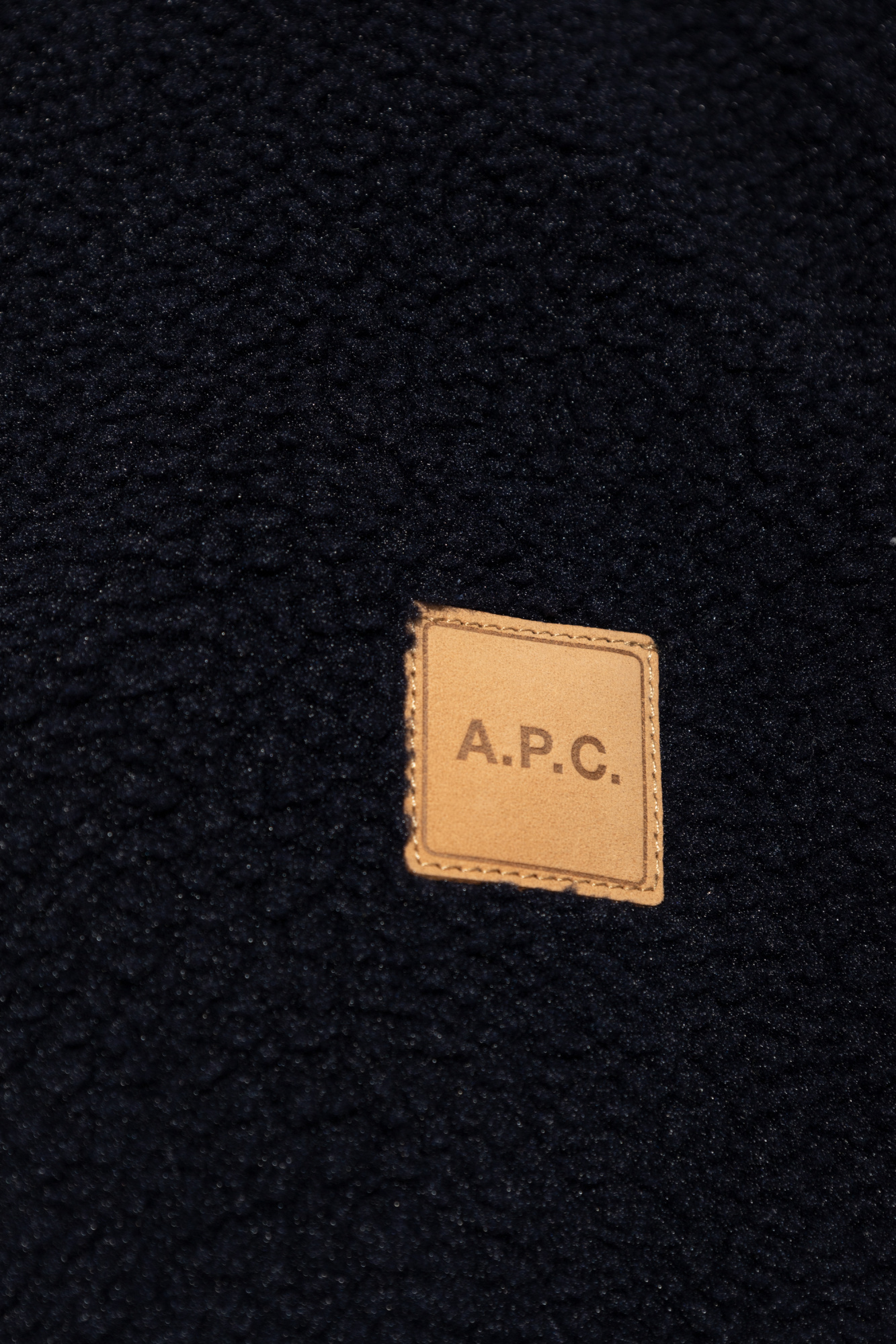 Apc Island Fleece Zip-up Sweatshirt In Black