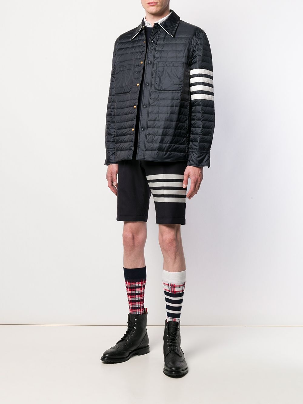 Thom Browne 4-bar Plain Weave Suiting Shorts In Black