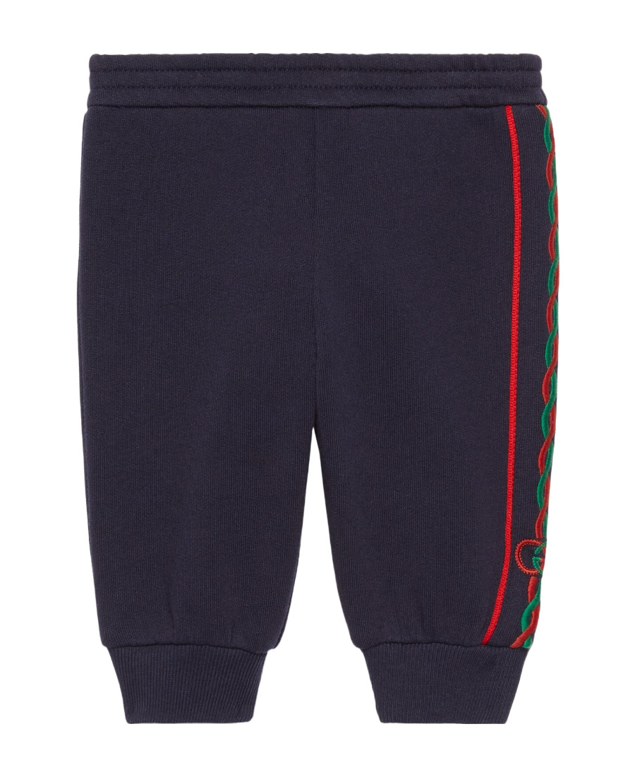 Gucci Side-stripe Track Pants In Blue