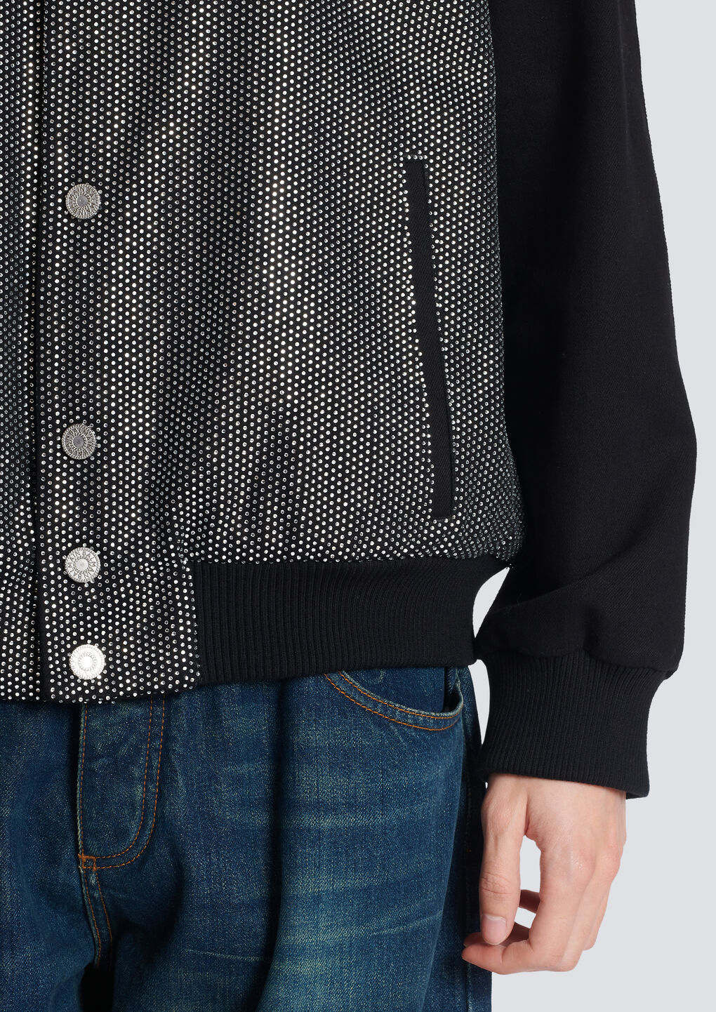 Balmain Bomber Jacket With Logo In Black