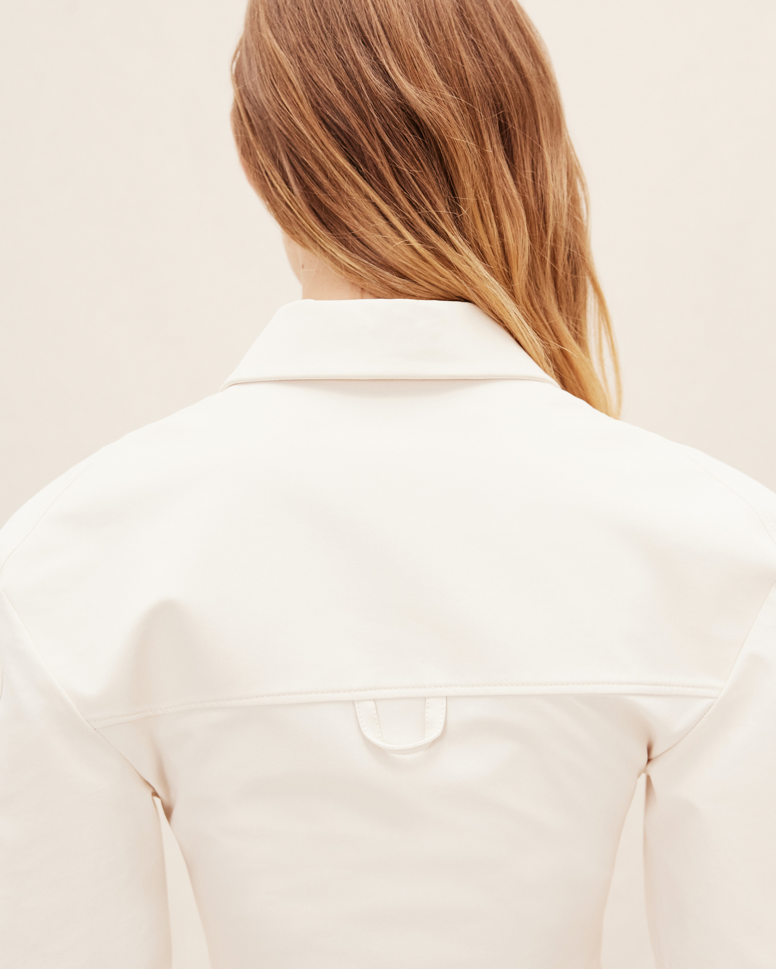 Jacquemus Camisa Draped Mini Shirt Dress In White
